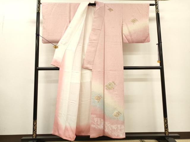 平和屋着物▼中国三大刺繍　スワトウ刺繍　汕頭刺繍　総刺繍　訪問着　天井正倉院花文　暈し染　正絹　逸品　DABF2391fe