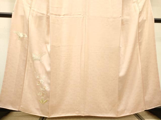 平和屋着物▼訪問着　総刺繍　飛鳥花文　正絹　逸品　DABF2403fe