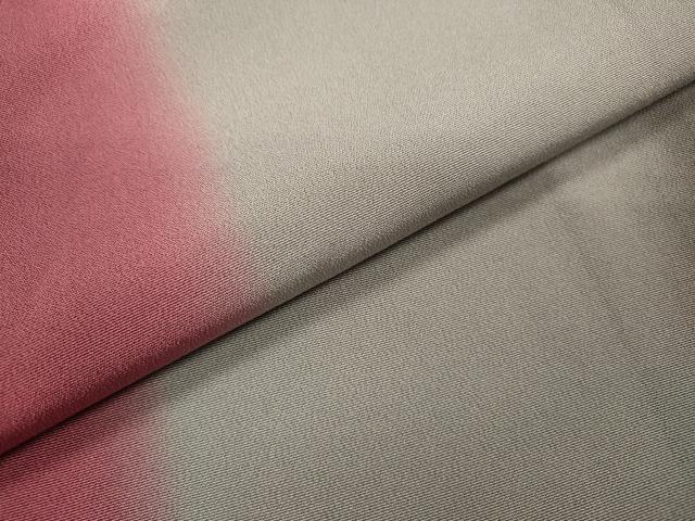 平和屋着物▼上質な小紋　間道　暈し染　正絹　逸品　DABF2408fe