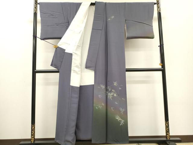 平和屋着物▼中国三大刺繍 スワトウ刺繍 汕頭刺繍 総刺繍 訪問着 地紙花文 暈し染 金糸 正絹 逸品 DABF2414fe
