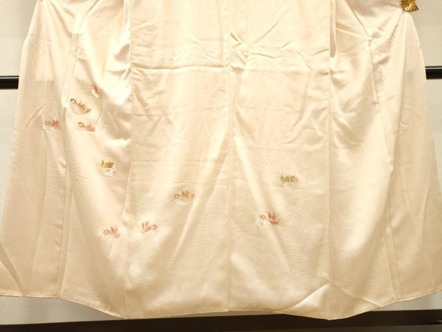 平和屋着物▼訪問着 総刺繍 鴛鴦 正絹 逸品 DABF2429fe