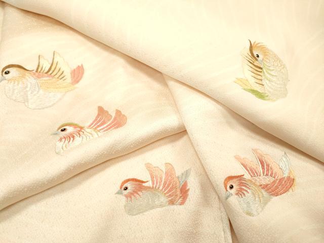 平和屋着物▼訪問着 総刺繍 鴛鴦 正絹 逸品 DABF2429fe