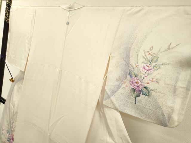 平和屋着物▼訪問着 手描き 草花 正絹 逸品 DABF2430fe