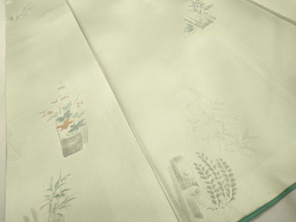 平和屋着物▼上質な小紋 地紋起こし 飾花文 暈し染 正絹 逸品 DABF2457fe
