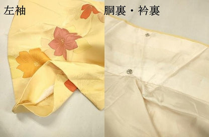 平和屋着物▼上質な小紋 地紋起こし 草花 正絹 逸品 DABF2470fe