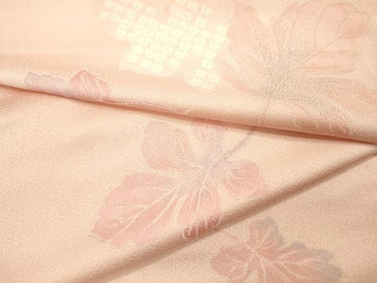 平和屋着物▼上質な小紋 地紋起こし 絞り 舞葉文 正絹 逸品 DABF2476fe