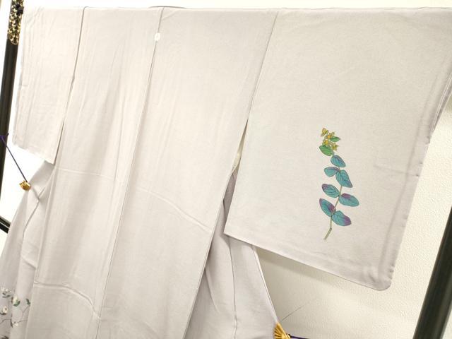 平和屋着物▼訪問着 作家物 手描き 草花 正絹 逸品 DABF2483fe