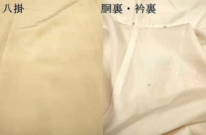 平和屋着物▼上質な小紋　地紋起こし　枝花　暈し染　正絹　逸品　DABF2496fe
