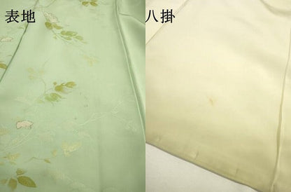 平和屋着物▼上質な小紋 草花 銀糸 正絹 逸品 DABF2504fe