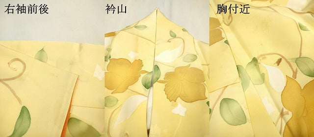平和屋着物▼上質な小紋 地紋起こし 花唐草文 暈し染 正絹 逸品 DABF2515fe