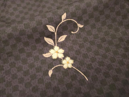平和屋着物▽上質な小紋　単衣　花唐草文　金彩　正絹　逸品　DABF2528fe