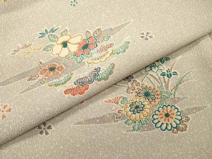 平和屋着物▽小紋　単衣　枝花松文　さんび謹製　洗える着物　DABF2530fe