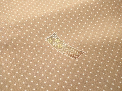 平和屋着物▽小紋　単衣　短冊花文　洗える着物　DABF2534fe