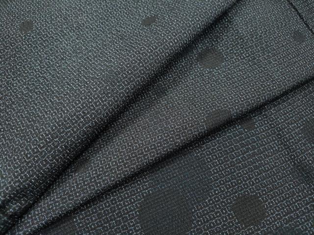 平和屋着物▽本塩沢　訪問着　単衣　110亀甲　丸文　正絹　逸品　DABF2542fe