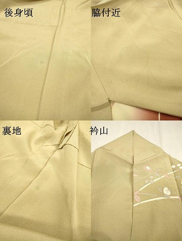 平和屋着物▽訪問着　単衣　花車文　暈し染　金彩　正絹　逸品　DABF2543fe