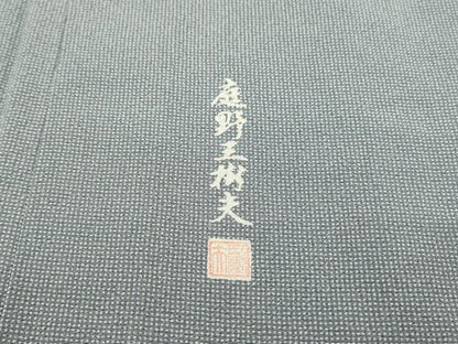 平和屋着物▽庭野三樹夫　江戸小紋　単衣　角通し　正絹　逸品　DABF2544fe