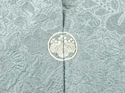 平和屋着物▽上質な色無地　単衣　辻が花　秘色色　反端付き　正絹　逸品　DABF2556fe