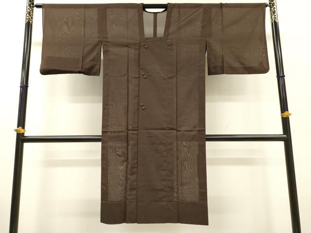 平和屋着物▽道行コート　スリーシーズン　春夏秋　塵除け　縞　ロング丈　正絹　逸品　DABF2564fe