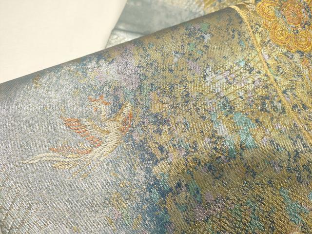 平和屋着物▼六通柄袋帯 正倉院宝飾文 金銀彩 引箔 正絹 逸品 DABF2619fe