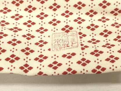 平和屋着物▽上質な小紋　単衣　菱文　やまと誂製　正絹　逸品　DABF2670fe