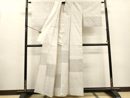 平和屋着物▽塩沢紬　訪問着　単衣　90亀甲　青海波　証紙付き　正絹　逸品　DABF2682fe