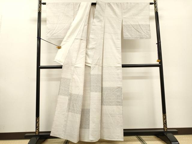 平和屋着物▽塩沢紬　訪問着　単衣　90亀甲　青海波　証紙付き　正絹　逸品　DABF2682fe