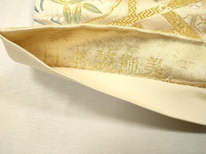 平和屋着物▼六通柄袋帯　唐織　日本装飾美　東照宮陽明門　金糸　正絹　逸品　DABF2689fe