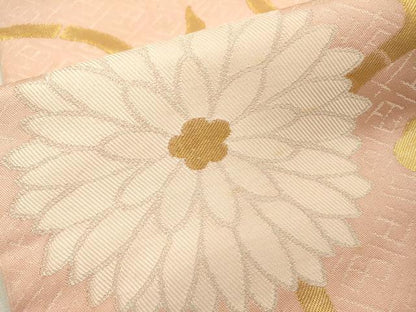 平和屋着物▼六通柄　本袋帯　菊唐草文　金糸　正絹　逸品　DABF2692fe