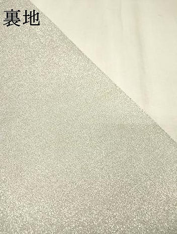 平和屋着物▼綴れ　六通柄袋帯　霞文様　銀糸　正絹　逸品　DABF2817fe