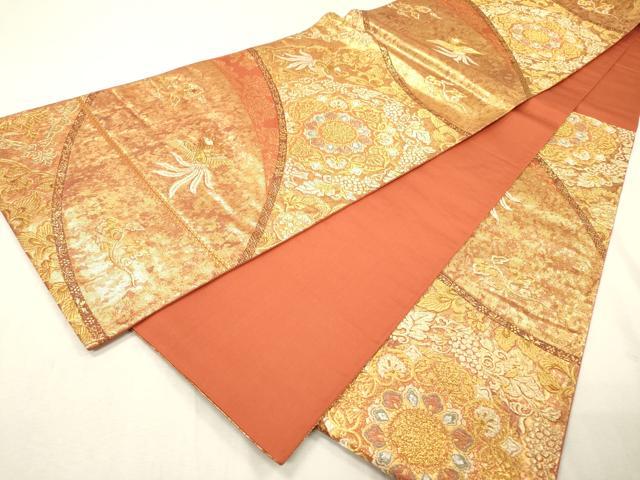平和屋着物▼六通柄袋帯　名宝裁華文　金糸　引箔　正絹　逸品　DABF2832fe