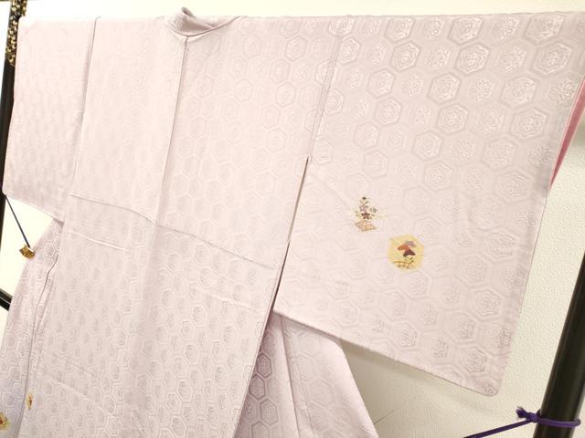 平和屋着物▼訪問着　総刺繍　亀甲花文　金糸　正絹　逸品　DABF2876fe