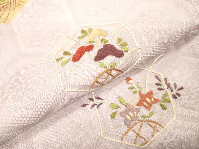 平和屋着物▼訪問着　総刺繍　亀甲花文　金糸　正絹　逸品　DABF2876fe