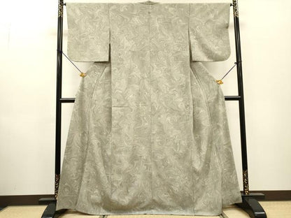 平和屋着物●洗える最高級着物　＜英＞はなぶさ謹製　小紋　墨流し文様　洗える着物　DABF2901fe