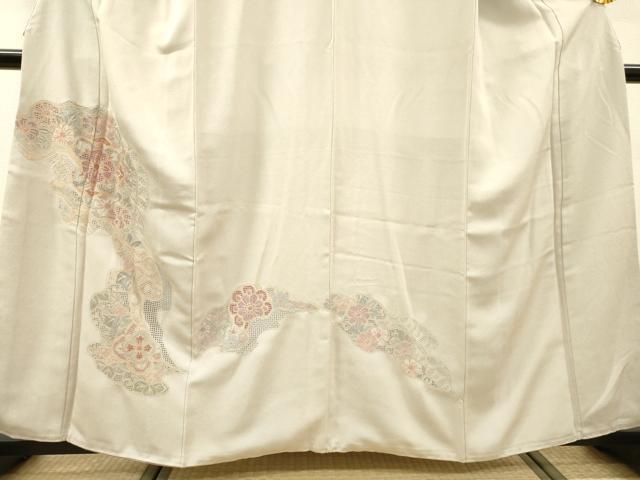 平和屋着物▼中国三大刺繍　スワトウ刺繍　汕頭刺繍　相良刺繍　総刺繍　訪問着　道長吉祥花文　正絹　逸品　DABF2932fe