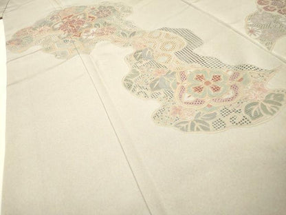 平和屋着物▼中国三大刺繍　スワトウ刺繍　汕頭刺繍　相良刺繍　総刺繍　訪問着　道長吉祥花文　正絹　逸品　DABF2932fe