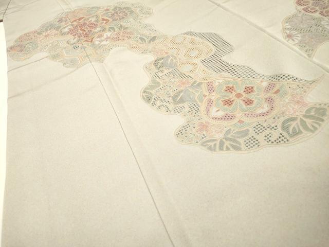 平和屋着物▼中国三大刺繍　スワトウ刺繍　汕頭刺繍　相良刺繍　総刺繍　訪問着　道長吉祥花文　正絹　逸品　DABF2932fe