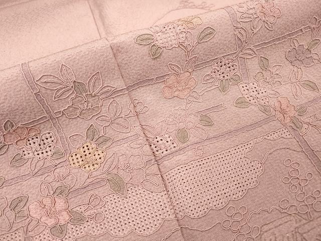 平和屋着物▼中国三大刺繍　スワトウ刺繍　汕頭刺繍　総刺繍　訪問着　人物風景花松文　暈し染め　正絹　逸品　DABF2947fe