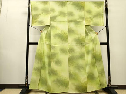 平和屋着物▼上質な小紋　樹林文　暈し染め　高島屋扱い　正絹　逸品　未使用　DABF2953fe
