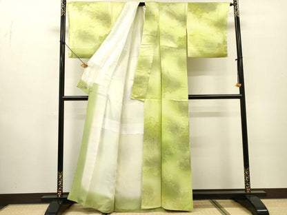 平和屋着物▼上質な小紋　樹林文　暈し染め　高島屋扱い　正絹　逸品　未使用　DABF2953fe