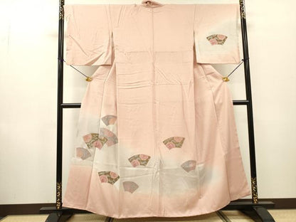 平和屋着物▼中国三大刺繍　スワトウ刺繍　汕頭刺繍　総刺繍　訪問着　地紙花唐草文　暈し染め　正絹　逸品　DABF2965fe