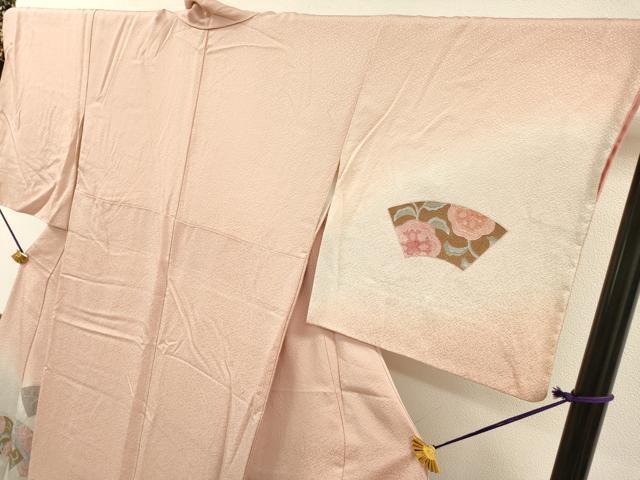平和屋着物▼中国三大刺繍　スワトウ刺繍　汕頭刺繍　総刺繍　訪問着　地紙花唐草文　暈し染め　正絹　逸品　DABF2965fe
