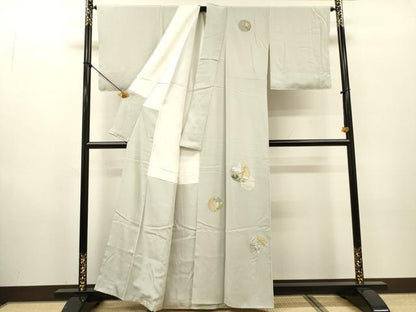 平和屋着物▼訪問着　総刺繍　寿光織　花鳥丸文　金銀糸　正絹　逸品　DABF2970fe
