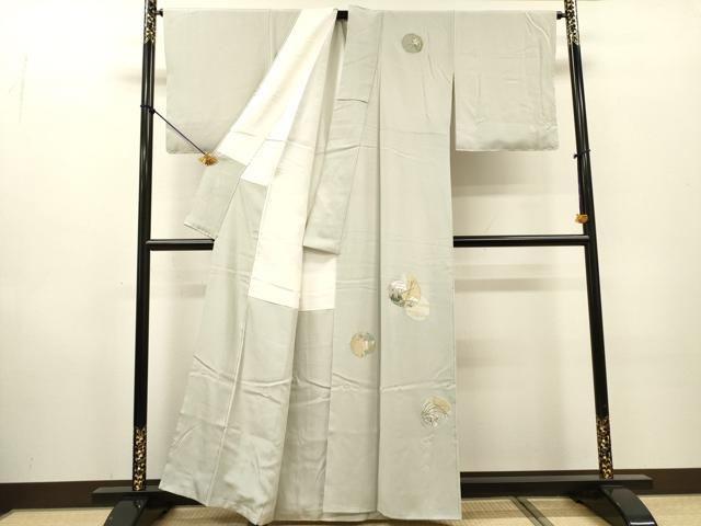 平和屋着物▼訪問着　総刺繍　寿光織　花鳥丸文　金銀糸　正絹　逸品　DABF2970fe