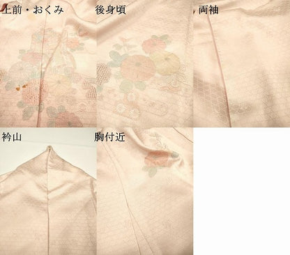 平和屋着物▼中国三大刺繍　スワトウ刺繍　汕頭刺繍　相良刺繍　総刺繍　訪問着　御所車菊文　暈し染め　正絹　逸品　DABF2973fe