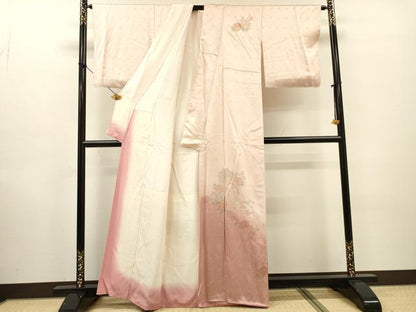 平和屋着物▼中国三大刺繍　スワトウ刺繍　汕頭刺繍　相良刺繍　総刺繍　訪問着　御所車菊文　暈し染め　正絹　逸品　DABF2973fe