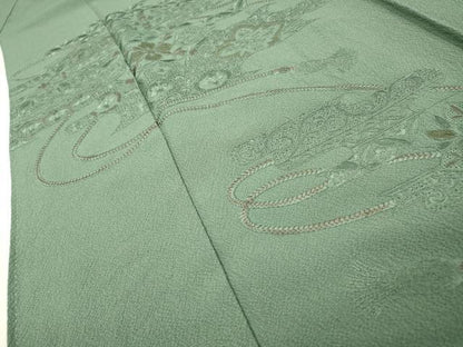 平和屋着物▼中国三大刺繍　スワトウ刺繍　汕頭刺繍　総刺繍　訪問着　正倉院霞花文　正絹　逸品　DABF2974fe