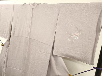 平和屋着物▼中国三大刺繍　スワトウ刺繍　汕頭刺繍　総刺繍　訪問着　草花文　暈し染め　金糸　正絹　逸品　DABF2975fe