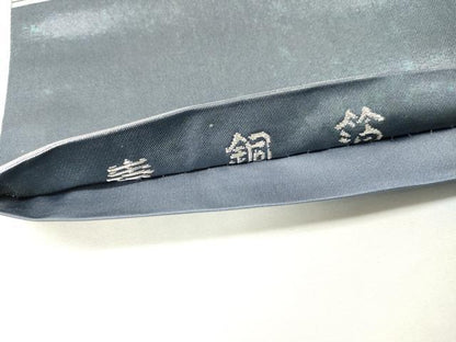 平和屋着物▼西陣　高島織物謹製　太鼓柄袋帯　唐織　籬草花文　青銅箔　正絹　逸品　未使用　DABF2977fe
