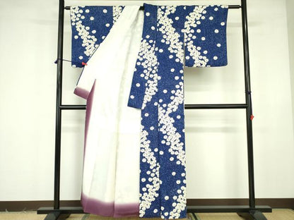 平和屋着物■上質な小紋 菊 正絹 逸品 DABF3003op