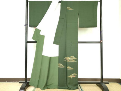平和屋着物■訪問着　駒刺繍　風景花文　暈し染　金彩　正絹　逸品　DABF3007op
